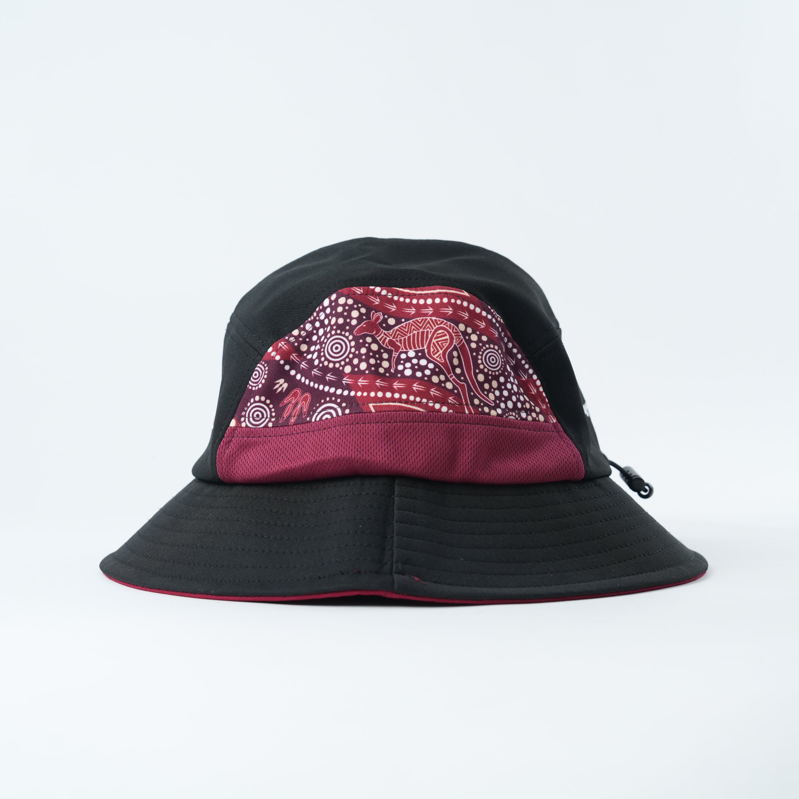 Aboriginal Bucket Lid - Maroon Edition - back view | League Lids