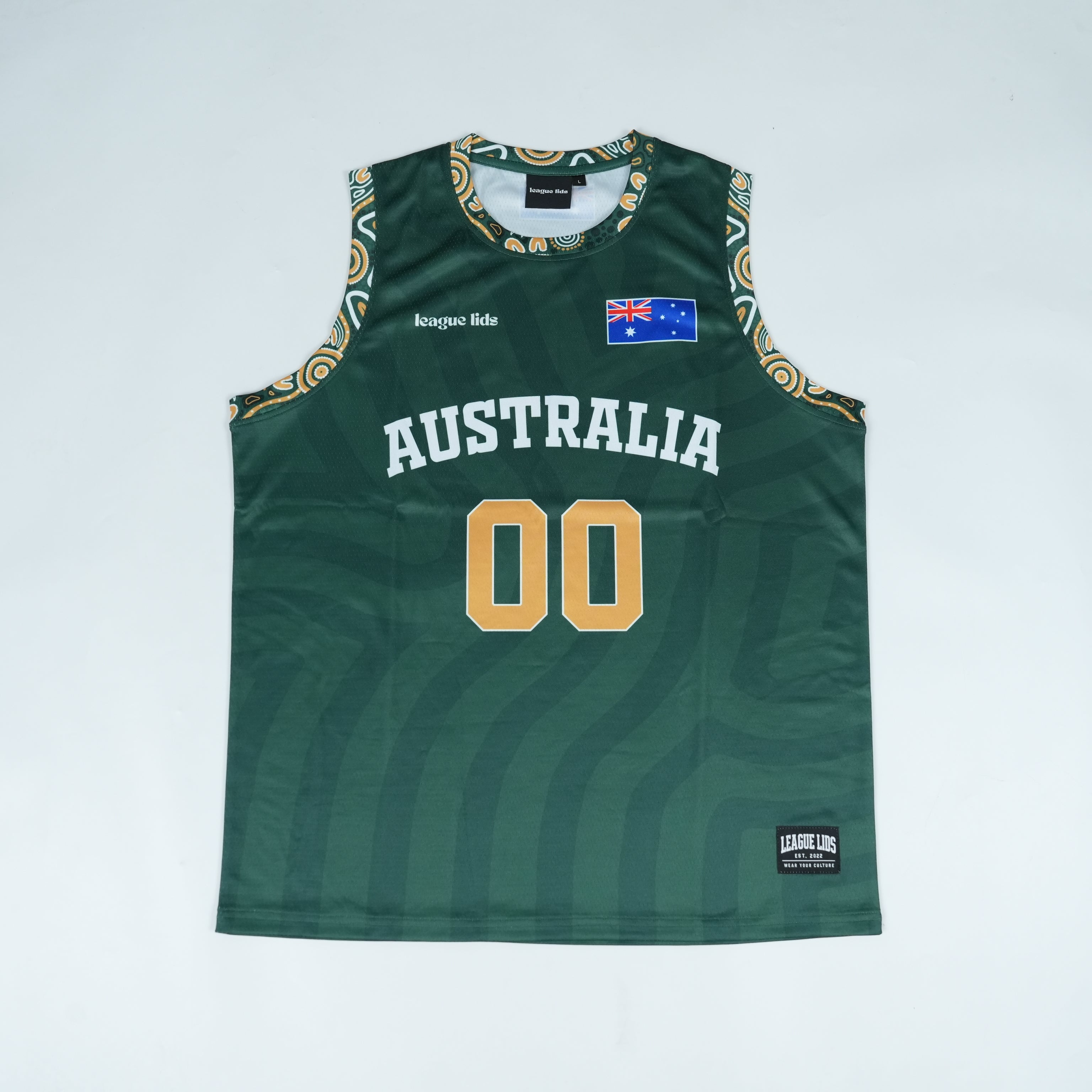 Australia basketball jersey front