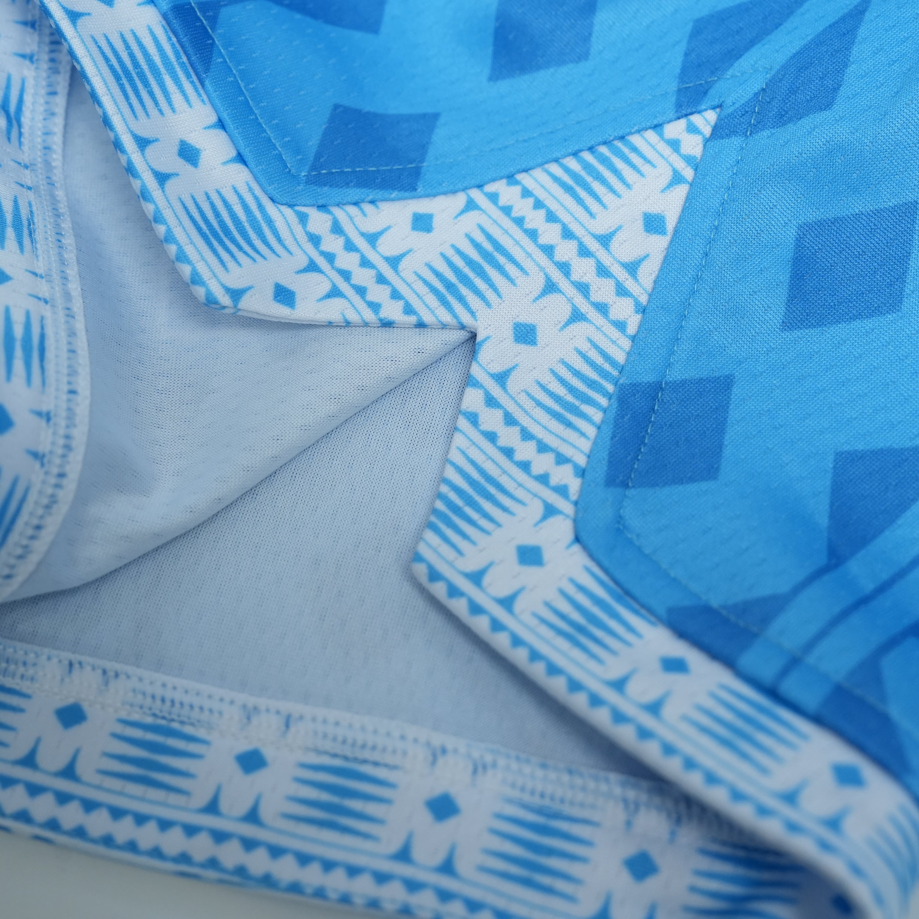 Fiji basketball shorts fabric detail