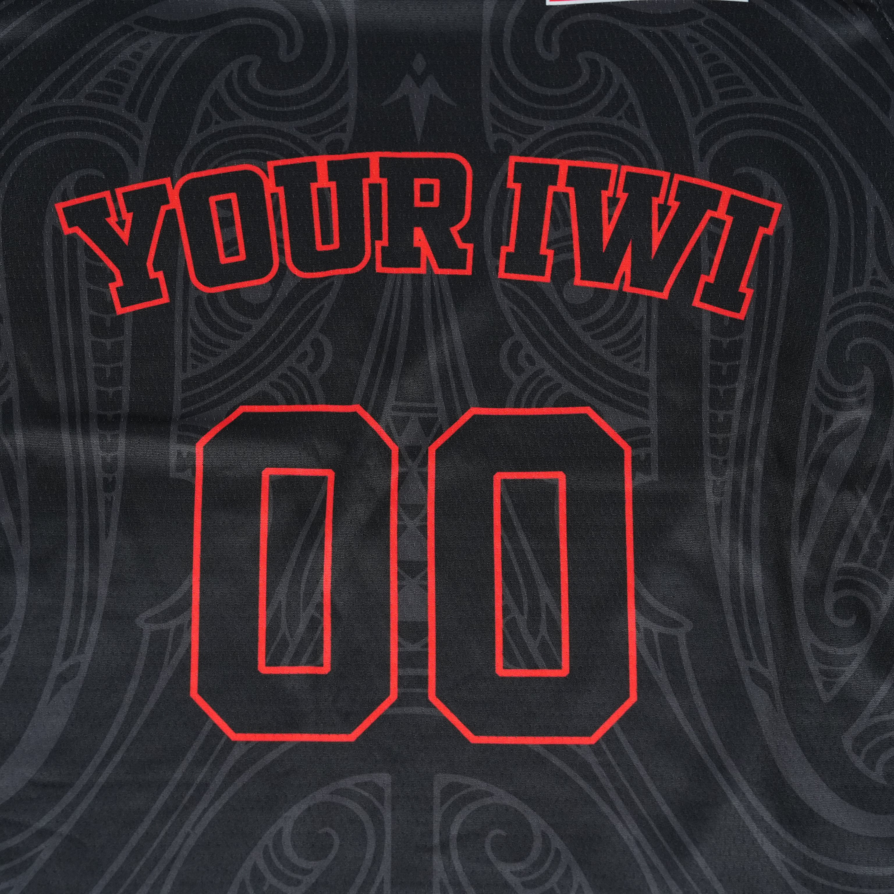Maori basketball jersey detail