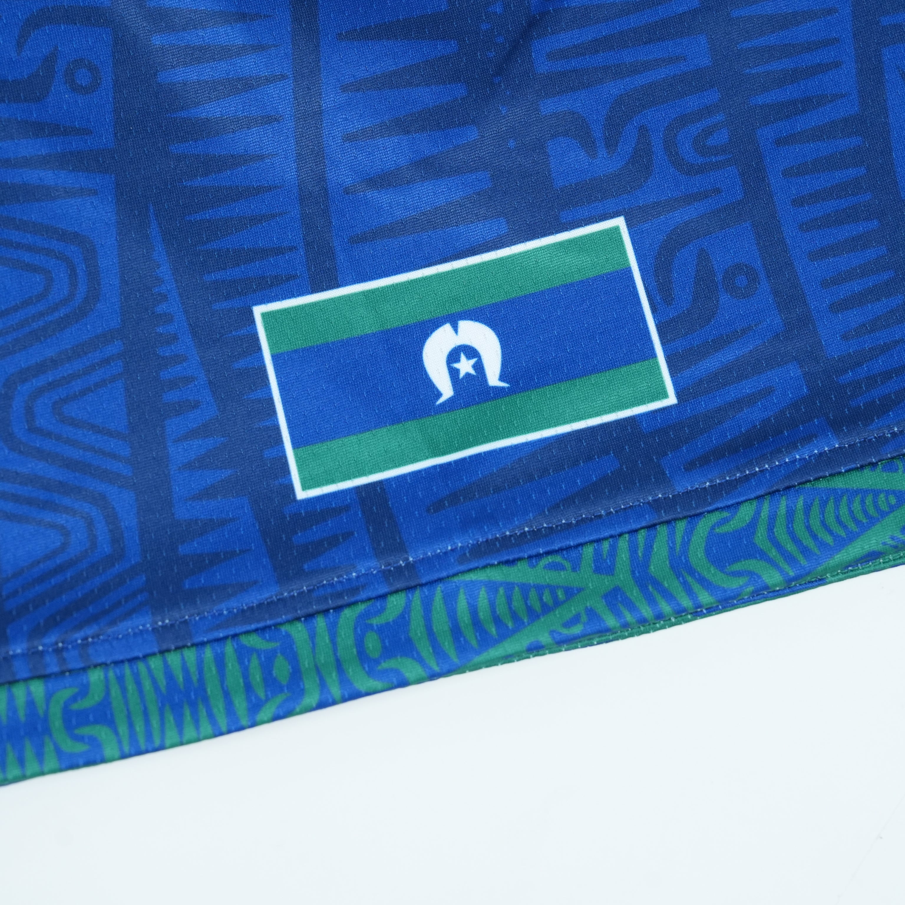 Torres Strait Islander basketball shorts detail