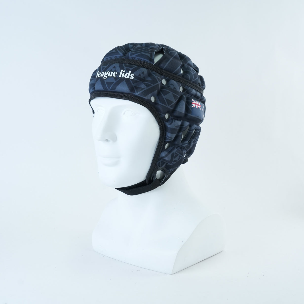 New Zealand Classic Headguard Lid - worn, front angle view | League Lids