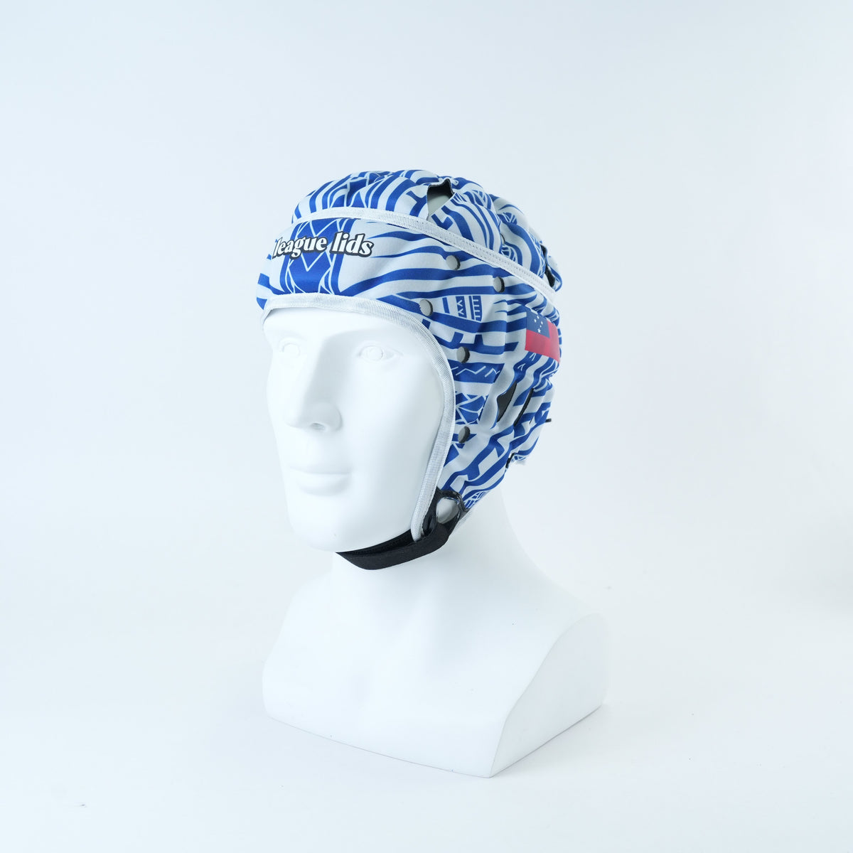 Samoa Classic Headguard Lid - worn, front angle view | League Lids
