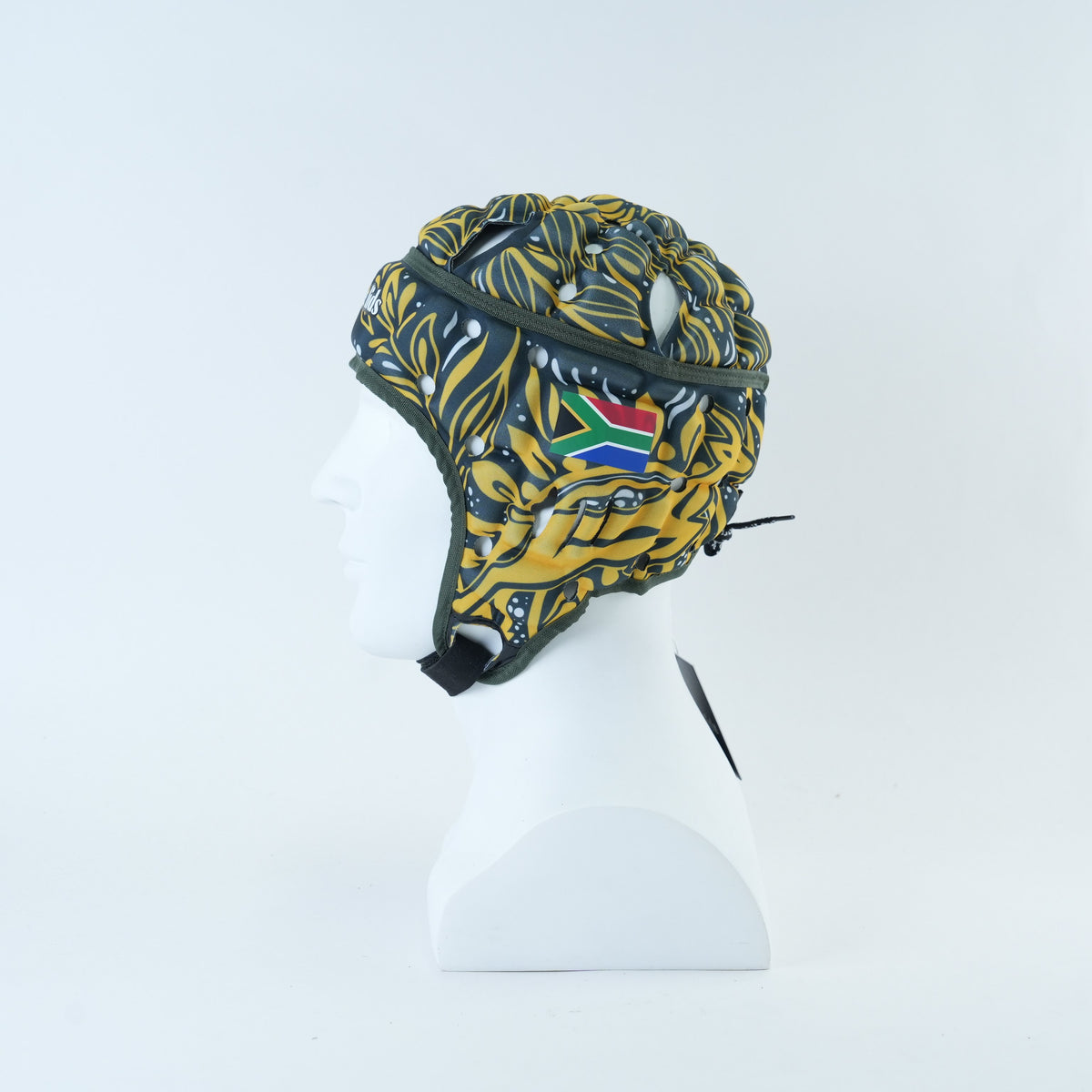 South Africa Classic Headguard Lid - worn, side view | League Lids