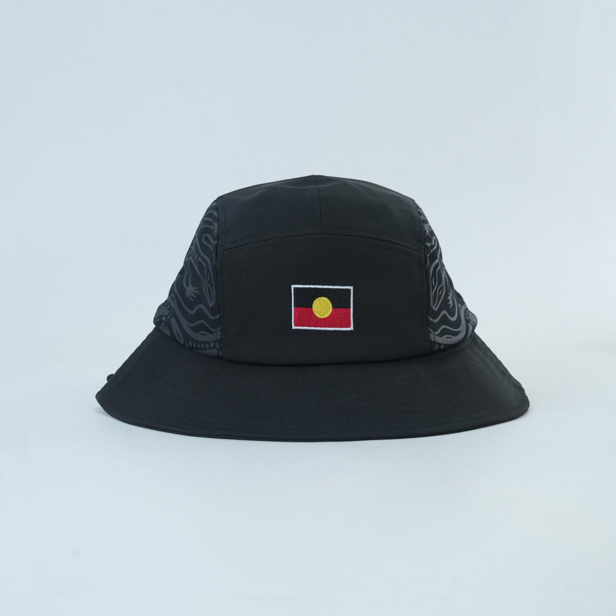 Aboriginal Bucket Lid - Black Edition - front view | League Lids