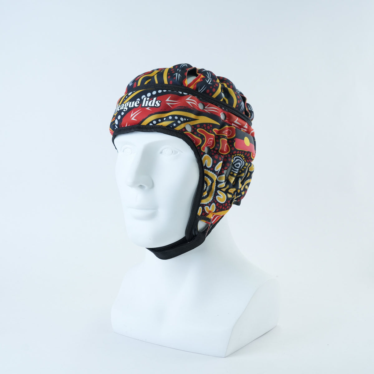 Aboriginal Classic Headguard Lid - V2 - worn, front angle view | League Lids
