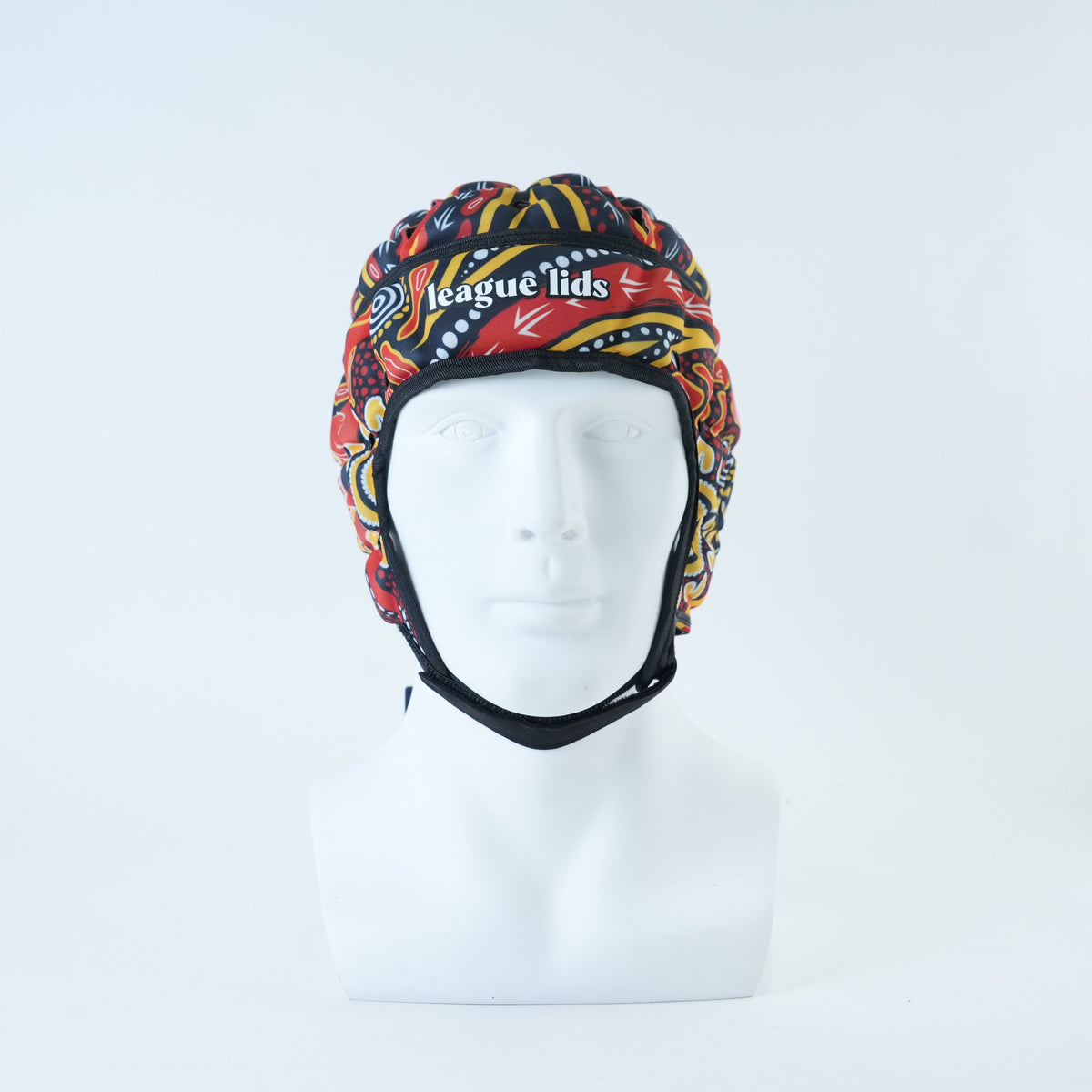 Aboriginal Classic Headguard Lid - V2 - worn, front view | League Lids