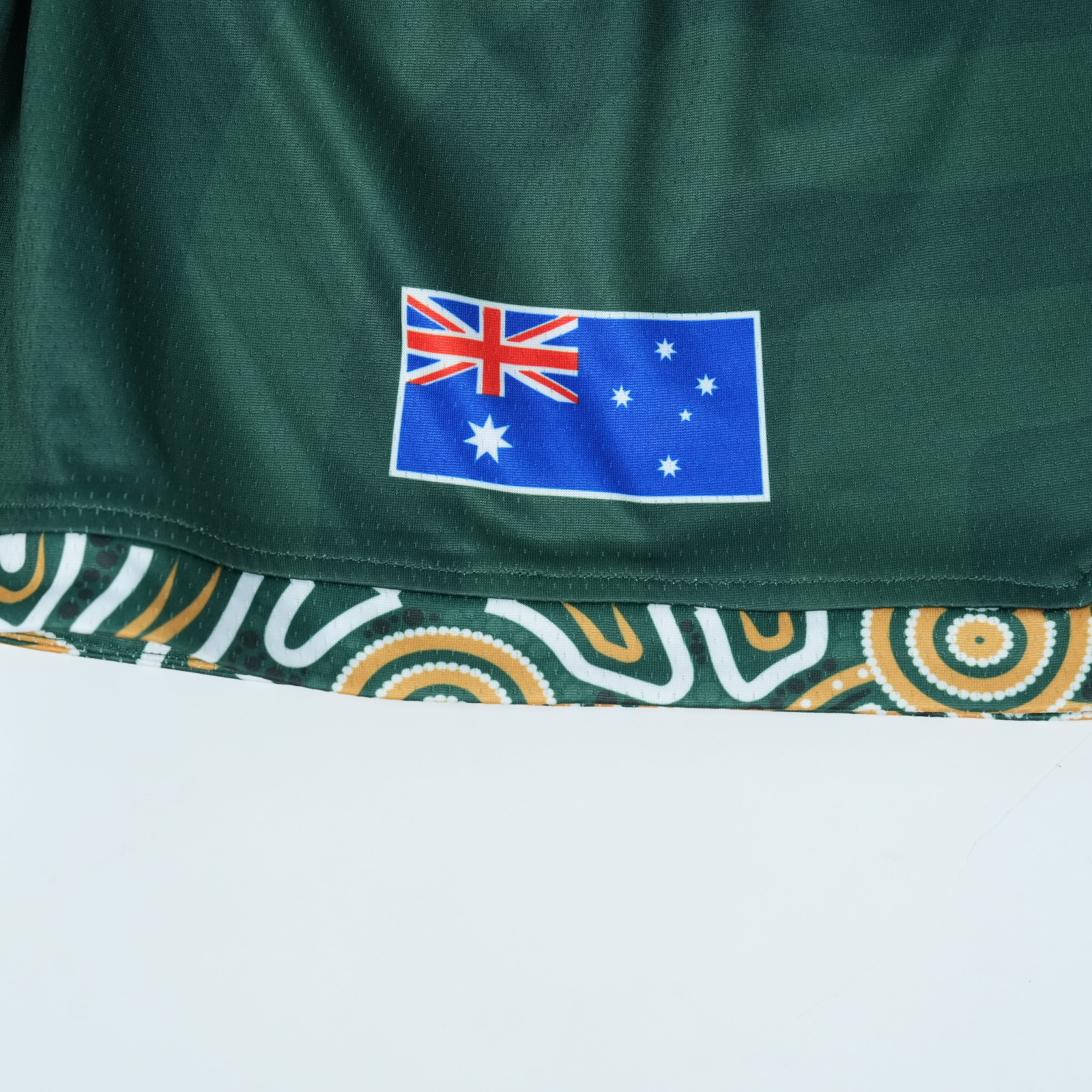 Australia basketball shorts detail