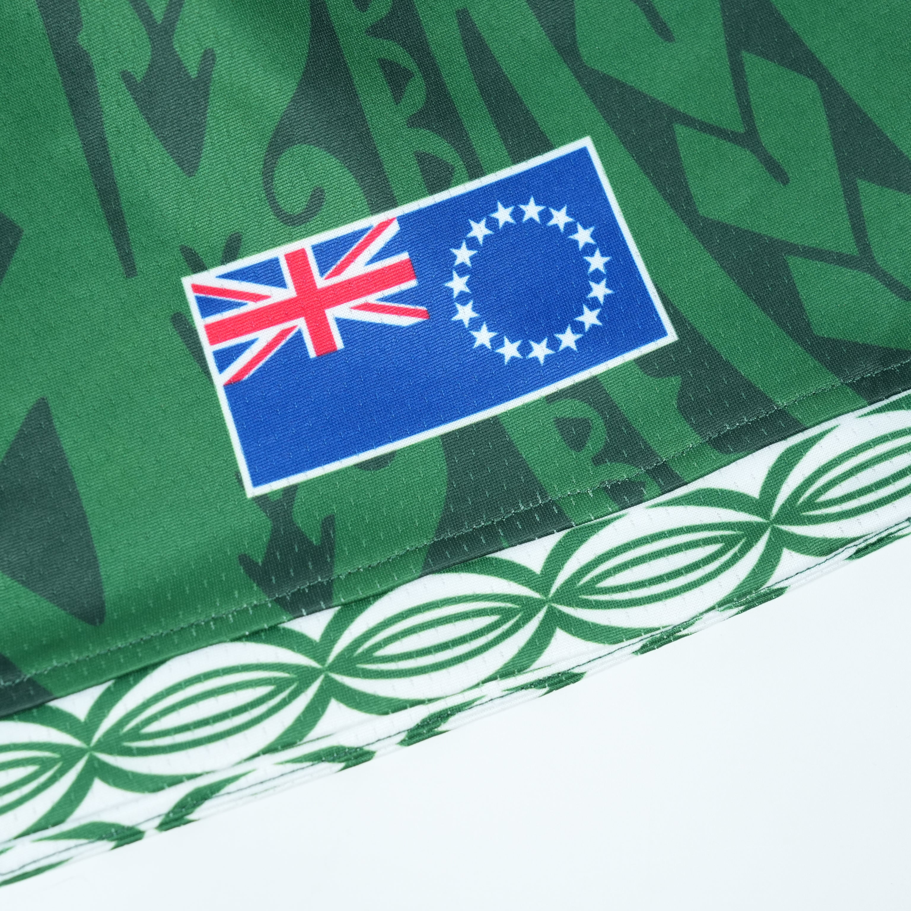 Cook Islands basketball shorts detail