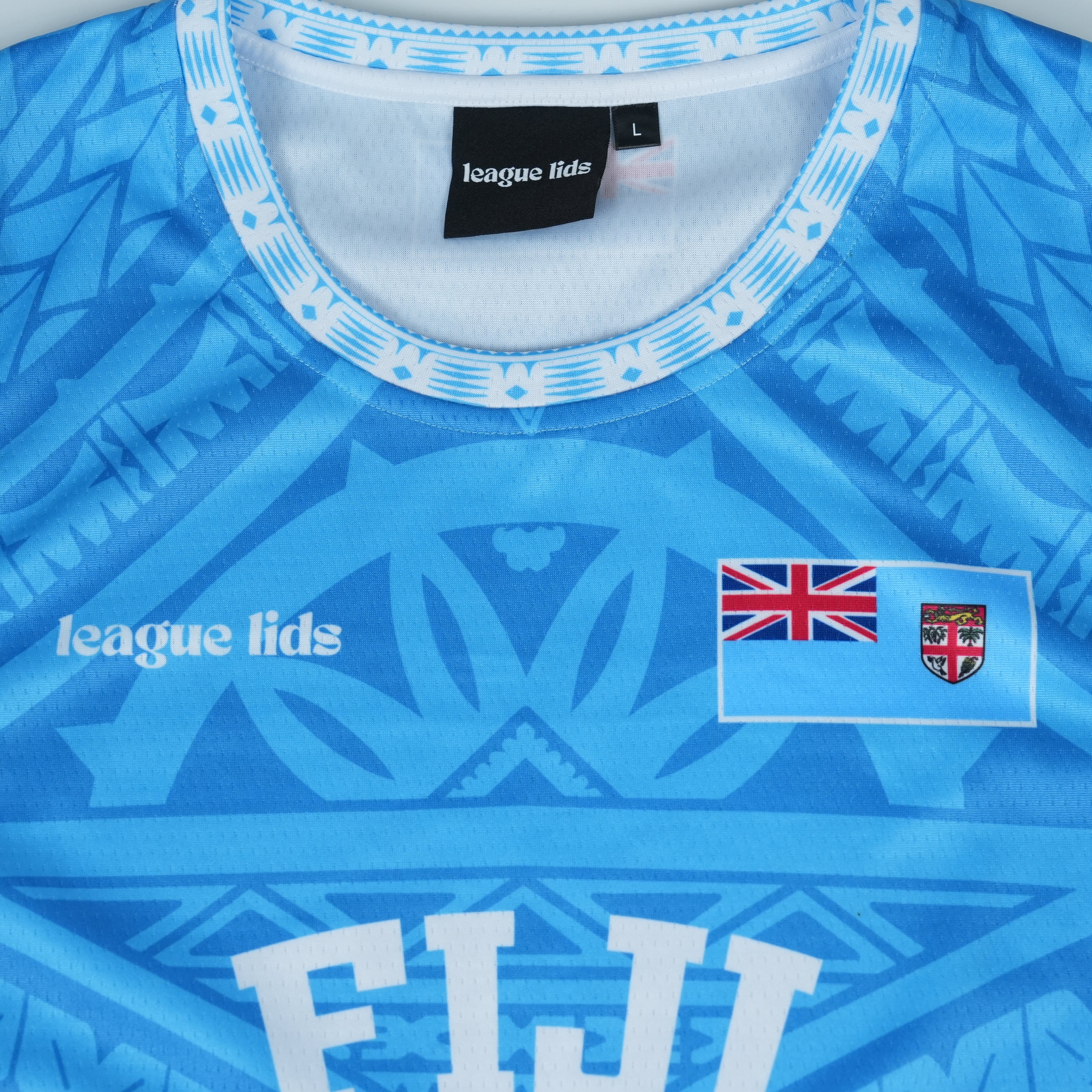 Fiji basketball jersey neck detail