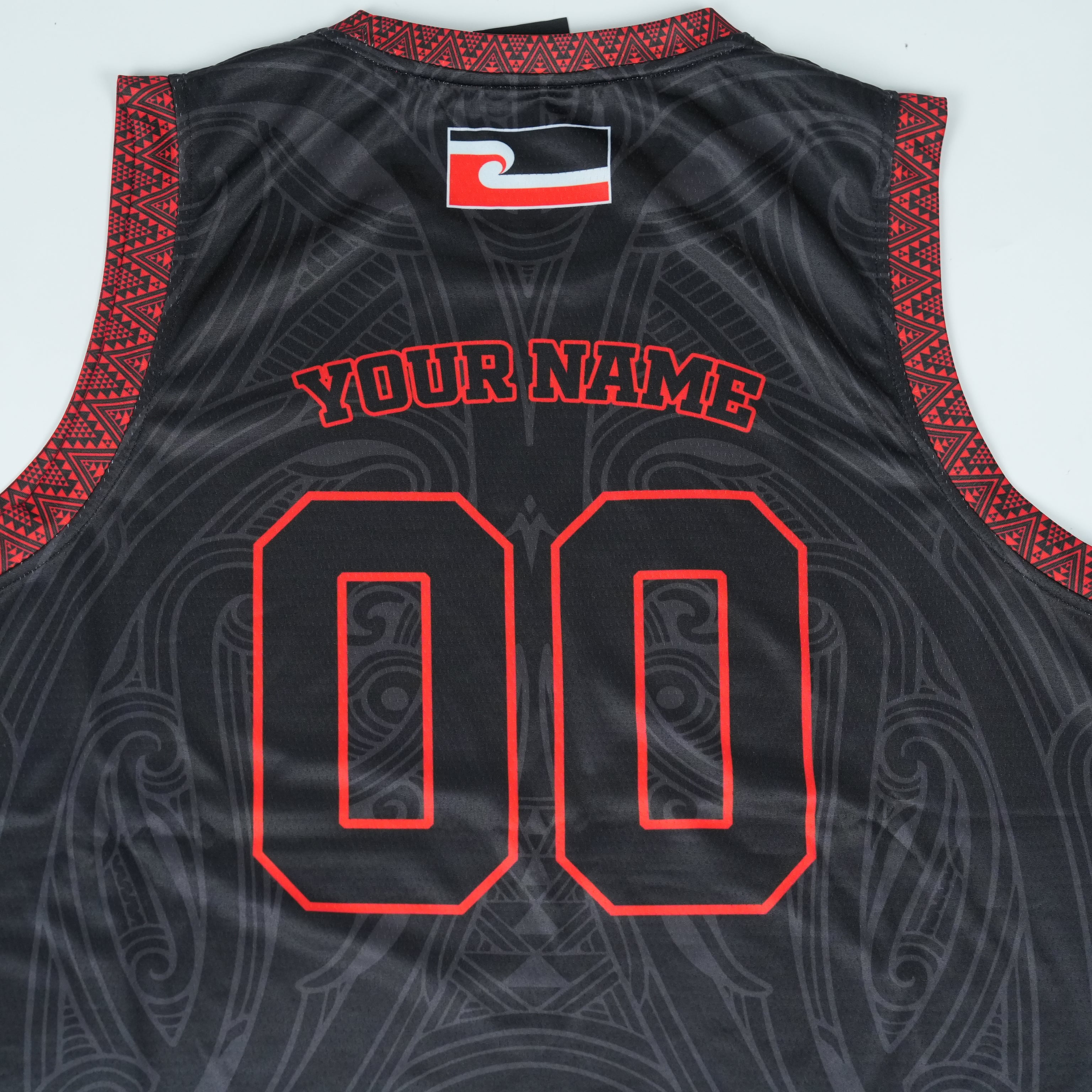 Maori basketball jersey back