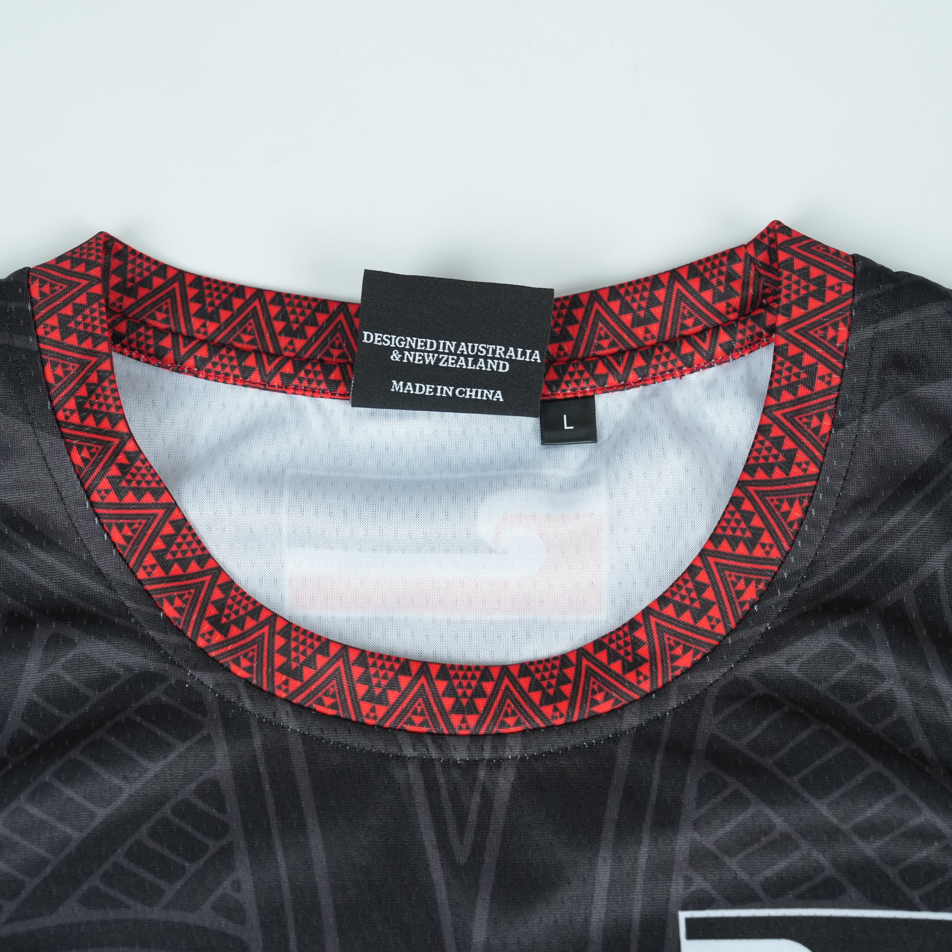 Maori basketball jersey detail